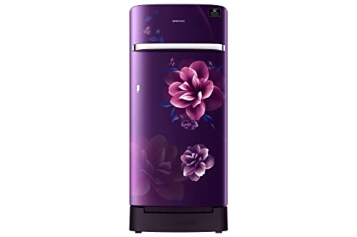 Samsung 189 L, 5 Star, Digital Inverter, Direct-Cool Single Door Refrigerator (RR21C2H25CR/HL, Red, Camellia Purple, Base Stand Drawer)