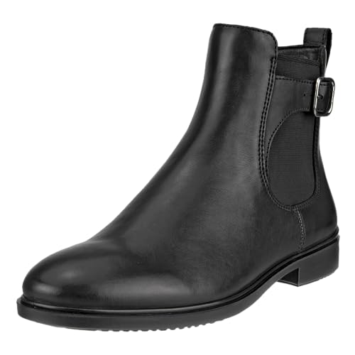 ECCO Women's Dress Classic Chelsea Buckle Ankle Boot, Black, 9-9.5
