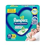 Pampers Complete Skin Comfort Pants Antirash blanket New BornXSmall NBXS 54 Count Upto 5kg
