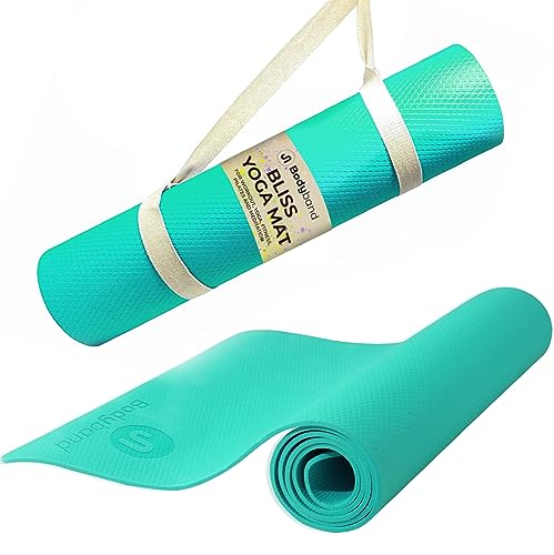 Bodyband Yoga Mat For Women & Men 4Mm With Carry Strap Eva Material Extra Thick Exercise Mat For Workout Yoga Fitness Pilates & Meditation, Anti Tear 