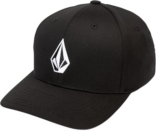 olcom Men's Full Stone Flexfit Stretch Hat, Black-New, Large-X-Large