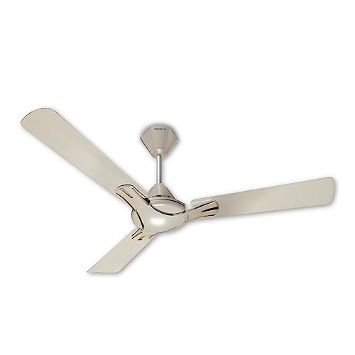Havells 1200mm Nicola Energy Saving Ceiling Fan (Pearl White Silver, Pack of 1) 2 Star