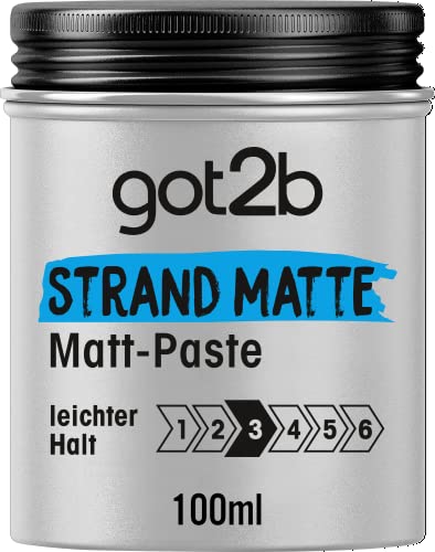 (-20%) got2b Strand Matte Matt-Paste (100 ml), Styling Paste für matte Surfer Looks, zum Strubbeln, Texturieren oder Zähmen ohne Verkleben, leichter Halt