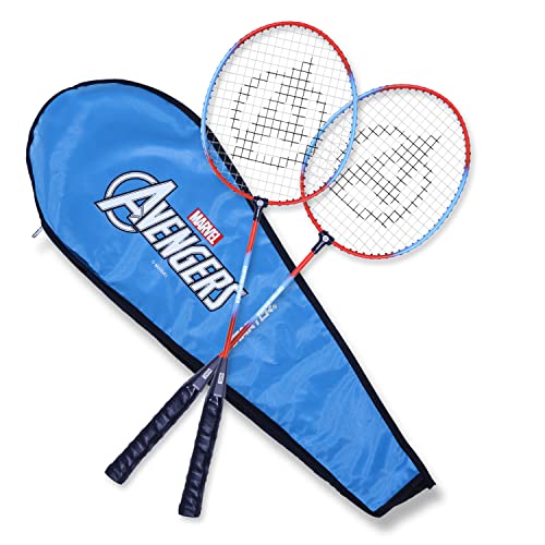 Badminton Racket Set of 2 by STARTER - Badminton Rackets, Ideal for Indoor & Outdoor, Sports Racket Set (Captain America)