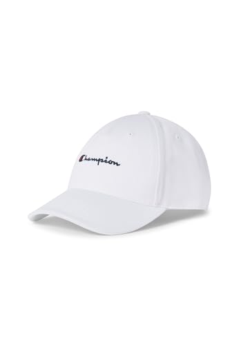 🔥 STARKER PREIS (-43%) Champion Unisex Lifestyle Caps-802410 Baseballkappe, Weiß, Einheitsgröße