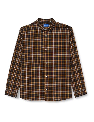 ⚡ BLITZDEAL (-73%) JACK & JONES Herren Jorjoshua Check Shirt Ls Hemd 12227596 ,Chocolate Brown ,S