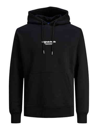 (-28%) JACK & JONES Herren Hoodie Kapuzenpullover JORVESTERBRO - Relaxed Fit S-XXL, Größe:M, Farbe:Black 12241687