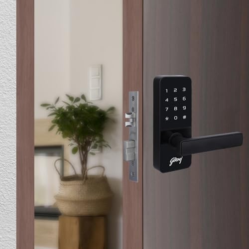 Smart Lock I Catus Touch I Digital Lock for Main and Internal Wooden Door I 2 in 1 Access I Pin Access I Mechanical Key I Black Finish I 3 Years Warra