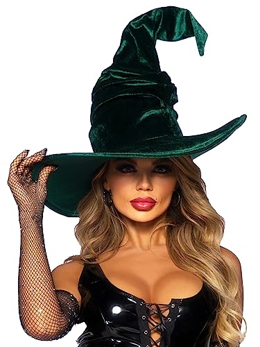 Leg Avenue Womens Large Ruched Witch Hat, Emerald, O/S