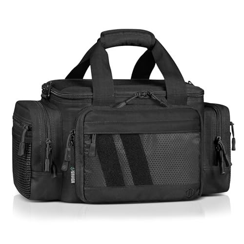 Savior Equipment Specialist Series Tactical Triple Pistol Shooting Range Hunting Duffle Bag Gun Carrying Case, Rigid Compartment Frame, Lockable Zippers, 3 Handgun Sleeves & Shoulder Strap Included