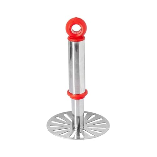 GANESH Stainless Steel Potato Crusher Vegetable Smasher Pav Bhaji Masher with Handle for Effortless Kitchen Uses (Pack of 1, Assorted)