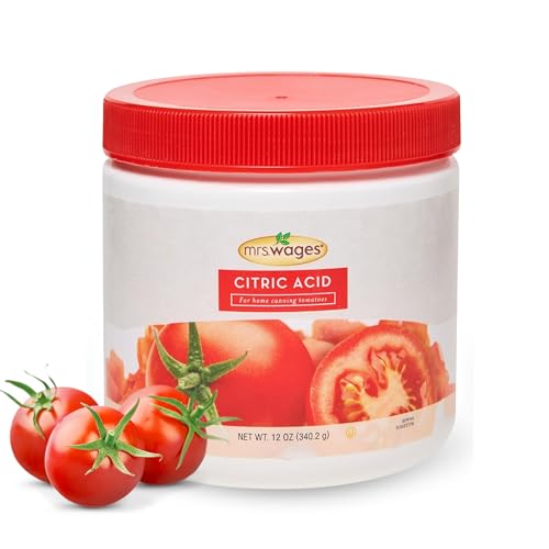 Mrs. Wages Citric Acid, Easy-To-Use, Preserves Taste & Freshness, Safe Canning, Flavor Enhancer, Citric Acid, 12 oz Jar (Pack of 1)