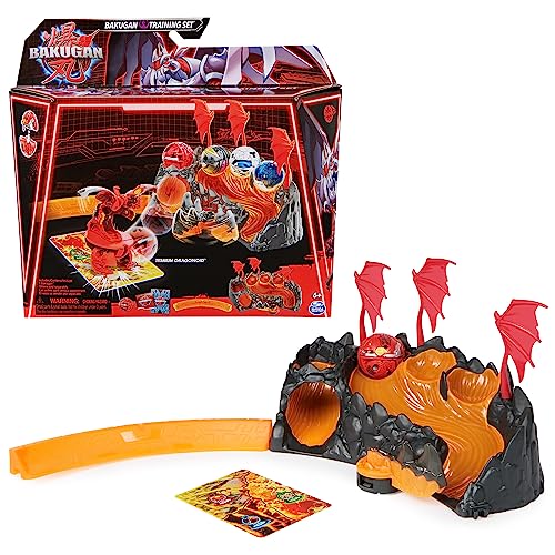 BAKUGAN Training Set with Titanium Dragonoid, Dragon Clan-Themed Customisable Action Figure, Trading Cards and Playset, Kids’ Toys for Boys and Girls 6 and up