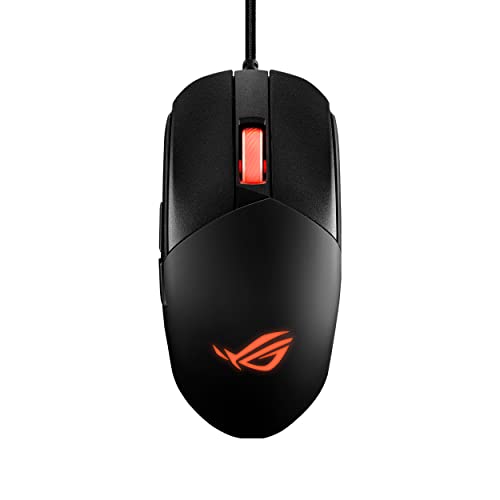 ASUS ROG Strix Impact III Gaming Mouse, Semi-Ambidextrous, Wired, Lightweight, 12000 DPI Sensor, 5 programmable Buttons, Replaceable switches, Paracor