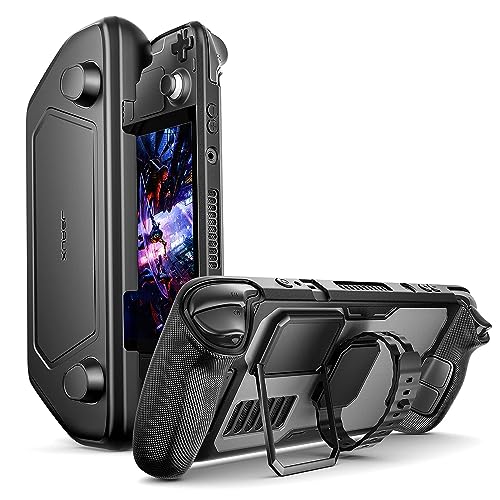 JSAUX PC0104 ModCase Compatible with Steam Deck, Steam Deck Case Comprehensive Protection Include Detachable Front Shell, Body Protective Shell, Metal Bracket and Strap - Basic Set