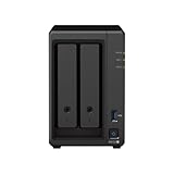 Synology DiskStation DS723+ 2ベイ 3.5ディスクレス 2xGbE NAS (スケーラブル)、AMD Ryzen R1600デュアルコア、2GB RAM、1xUSB3、eSATA。