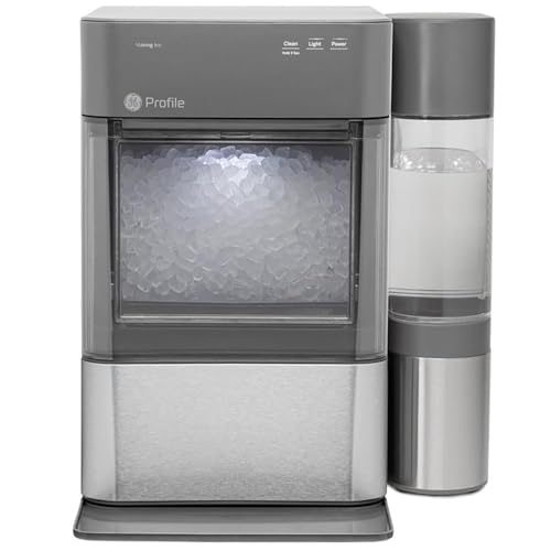 Profile Opal 2.0 XL with 1 Gallon Tank, Chewable Crunchable Countertop Nugget Ice Maker, Scoop included, 38 lbs in 24 hours, Pellet Ice Machine with WiFi & Smart Connected, Stainless Steel
