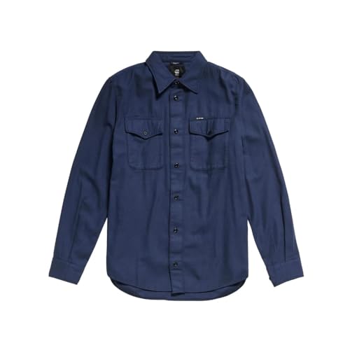 (-42%) G-STAR RAW Herren Marine Slim Hemd, Blau (Sartho Blue gd D20165-D454-B597), S