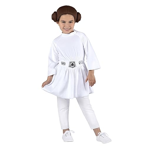 Jazwares STAR WARS Princess Leia Toddler Costume - Fabric Dress and Belt with Fabric Headpiece 3T/4T