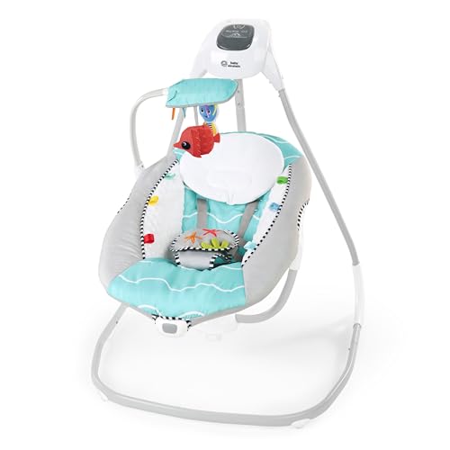 Baby Einstein Curious Comfort Compact Swing, Metal, Gray, 1 Pack