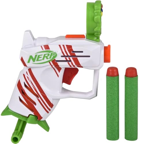 Nerf Elite 2.0 Jolly Dash Blaster, 2 Elite Darts, Pull to Prime, Winter Toy Foam Blaster for 8 Year Old Boys & Girls