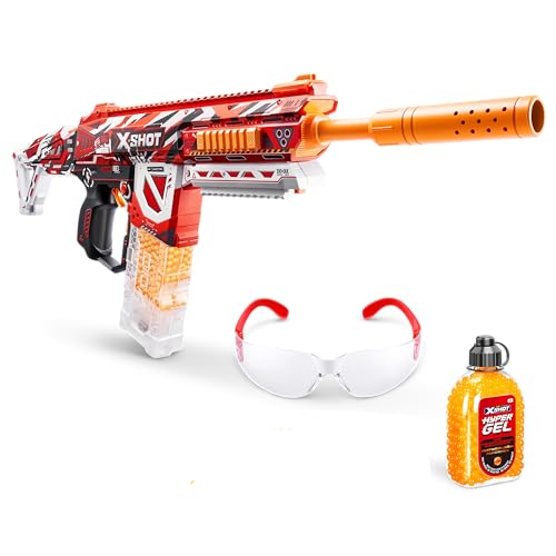 XSHOT Hyper Gel HPG-700 Blaster, Semi and Fully Automatic Gel Blaster & 20,000 Hyper Gel Pellets, 700 Capacity Mag, Eyewear, Ages 14 & Up by ZURU