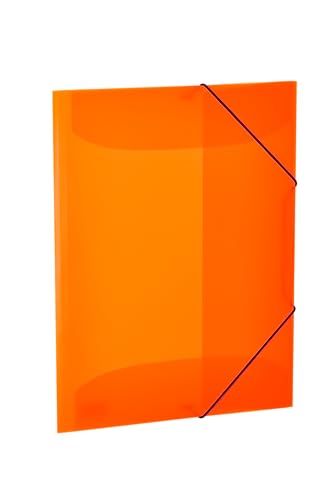 ⚡ BLITZDEAL (-68%) HERMA Sammelmappen A3 Neon Orange Transluzent Set, 3 Stück, Eckspanner-Mappen aus Kunststoff mit Gummizug und Innenklappen für Kinder, Jungen und Mädchen