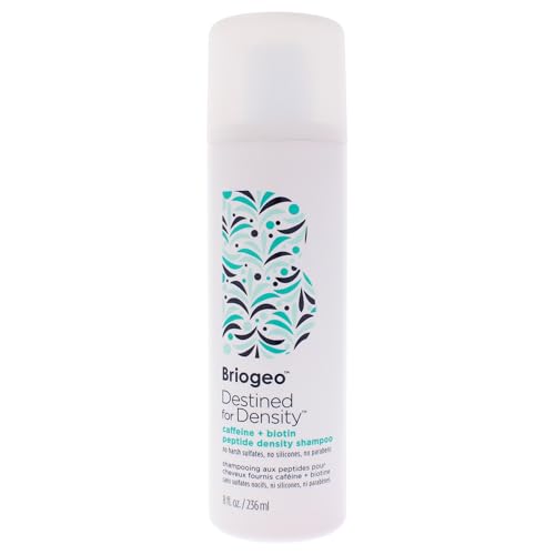 Briogeo Destined For Density Caffeine + Biotin Peptide Density Shampoo, Increases Hair Thickness and Volume for Fine or Thinning Hair, Vegan, Cruelty-Free, 8 fl oz
