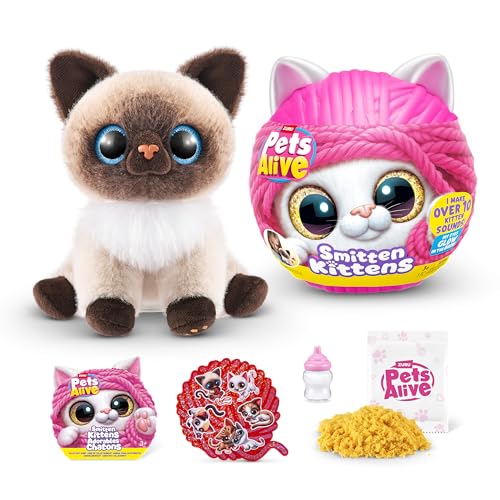 Pets Alive Smitten Kittens Surprise (Siamese Cat Mooloo) by ZURU Nurture Play Soft Toy Unboxing Adopt Interactive 10 Sounds