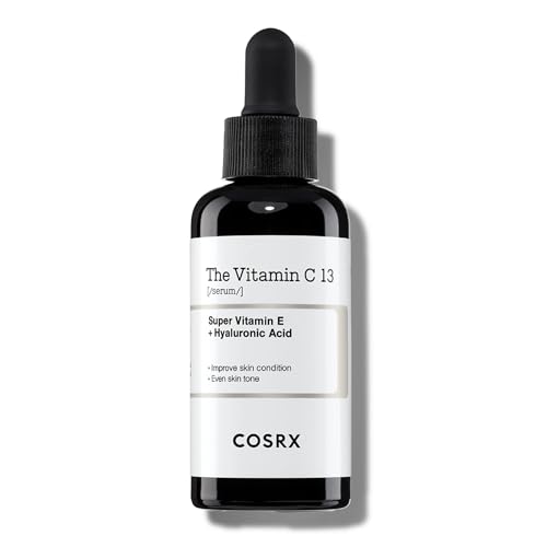 COSRX Pure Vitamin C 13% Serum with Vitamin E & Hyaluronic Acid, Hydrating Facial Serum for Fine Lines, Uneven Skin Tone & Dull Skin, 0.67fl.oz/20ml, Korean Skin Care