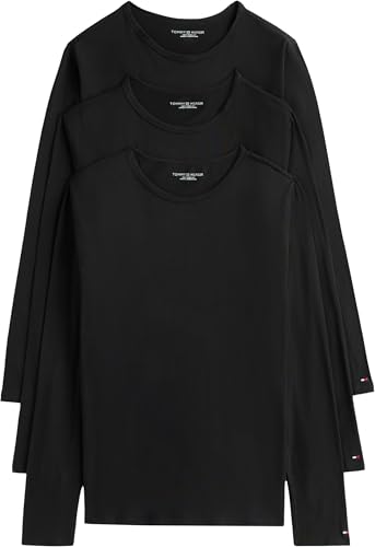 (-46%) Tommy Hilfiger Herren Langarmshirts Basic, Schwarz (Black/Black/Black), XL