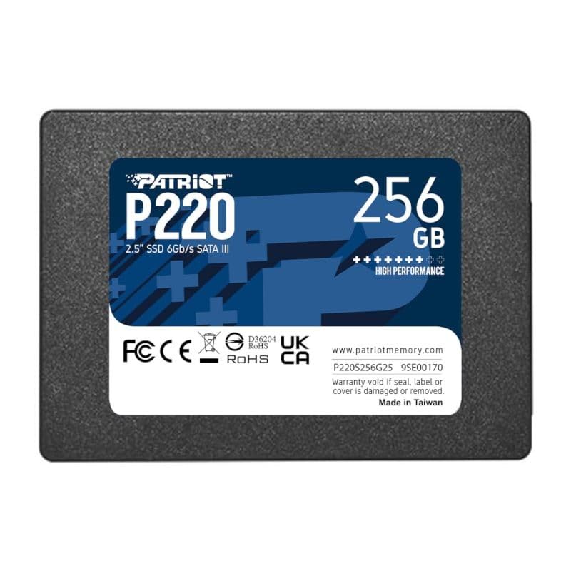 Patriot Memory P220 256GB Internal SSD SATA 3 2.5" Solid State Drive P220S256G25