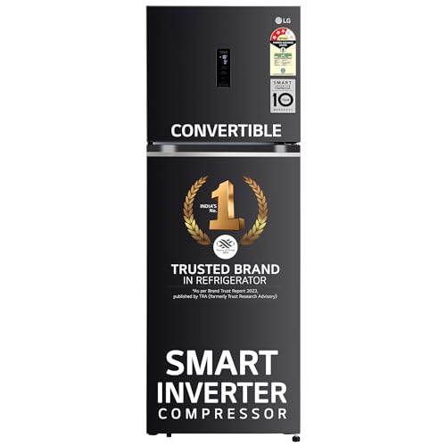 LG 343 L 3 Star Frost-Free Smart Inverter Compressor Wi-Fi Double Door Refrigerator Appliance (GL-T382TESX, Ebony Steel, Convertible With Door Cooling
