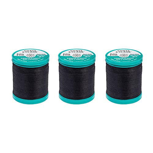 C&C Dual Duty Plus - 3 Pack of 50y/45m - Black Thread