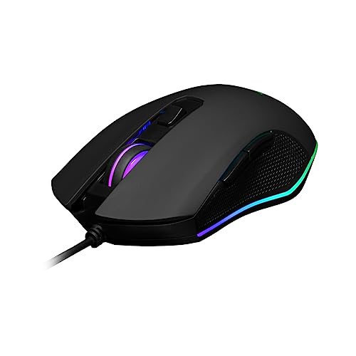 GAMDIAS RGB Wired Gaming Mouse | Aura GS2 | 6 Multi-Function Keys | Advance Ergonomic Design for Better Grip and Travel | Multi-Colour Lighting | 1.5m