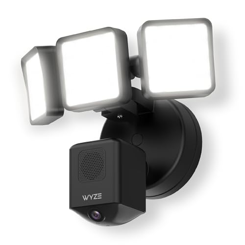 WYZE Floodlight Camera Pro, PCMag Editors' Choice 3000-Lumen LEDs, 2.5K HD Outdoor Security Camera, 180° Wide View, Color Night Vision, Works with Alexa & Google, Wired. Free Expert Setup