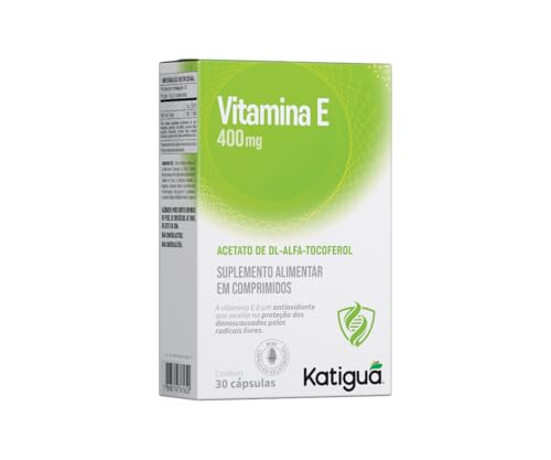 Katiguá, Vitamina E, Sem sabor, 30 Cápsulas Soft Gel • 30 doses, Verde