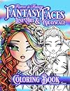 Fierce & Fancy Fantasy Faces Line Art & Grayscale Coloring Book