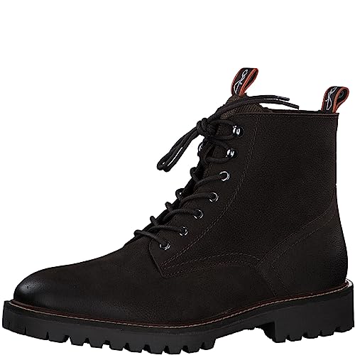 (-34%) MARCO TOZZI by Guido Maria Kretschmer Herren Stiefeletten zum Schnüren aus Leder mit Schnürsenkeln und Reißverschluss, Braun (Mocca Nubuck), 41