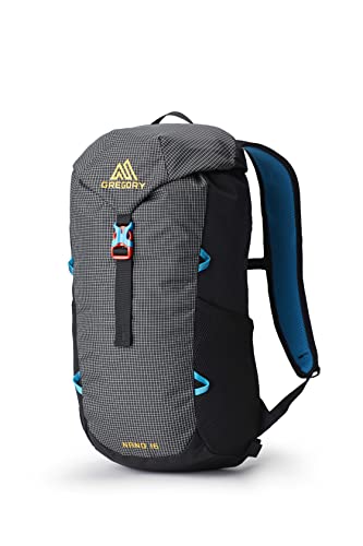 Gregory Nano 16L Unisex Day Hiking/Commuter/Active Travel Backpack, Breathable Backpanel, Hydration Port, One Size Fits All, Techno Black