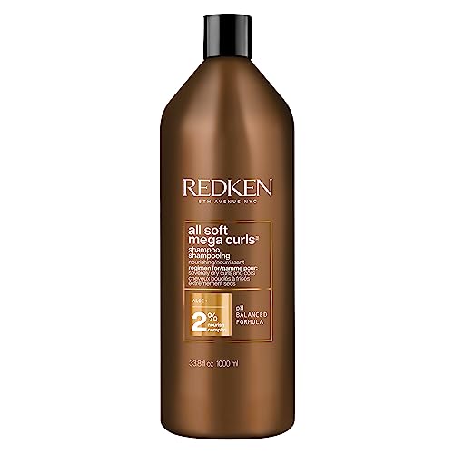 Redken All Soft Mega Curls Shampoo – For Curly & Coily Hair, 33.8 Fl Oz