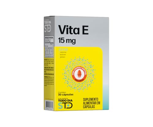 Katiguá, Vitamina E, STD, Sem sabor, 30 Cápsulas Softgel • 30 doses, Amarelo