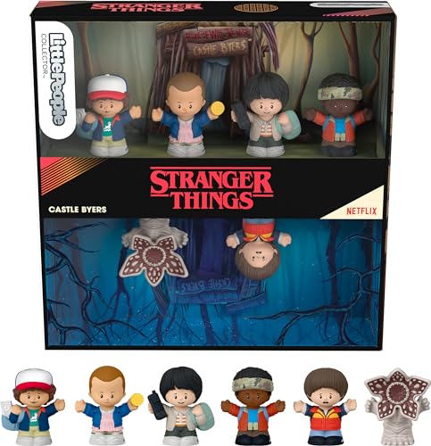 Little People Collector Stranger Things Castle Byers Special Edition Set for Adults & Fans, 6 Figures for in a Display Package