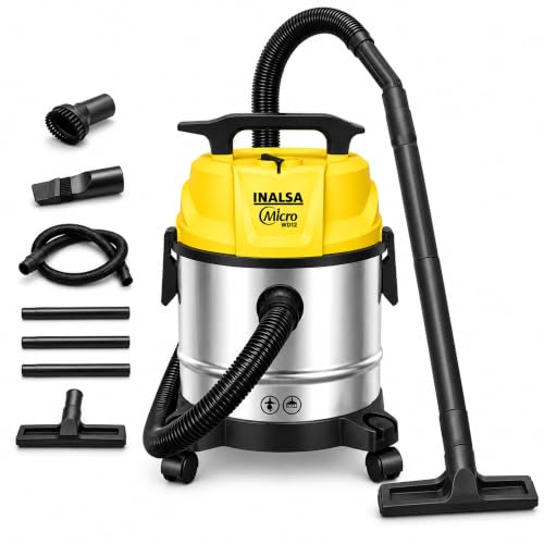 Inalsa Wet and Dry Vacuum Cleaner for Home, 12 LTR Capacity,1200 W, 17 kPa Suction, Blower Function, Wet Vacuum Cleaner for Sofa, House Cleaning Machi