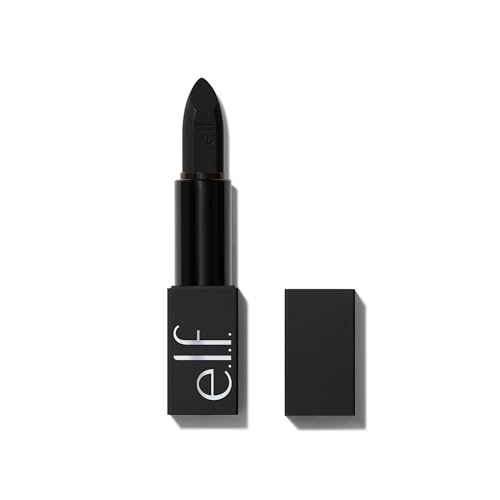e.l.f. O Face Satin Lipstick, Richly Pigmented, Nourishing & Long-Lasting Creamy Lipstick, Infused With Jojoba, Vegan & Cruelty-Free, All Night