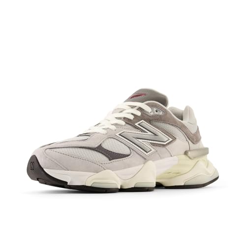 New Balance 9060 Unisex Sneakers, Gray, Tan, Off White, 9.5 US Women/8 US Men