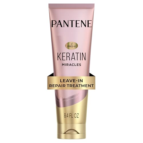 Pantene Keratin Leave-In Conditioner with Argan Oil, Protein Treatment for Dry, Damaged & Color-Treated Hair, Repairs...