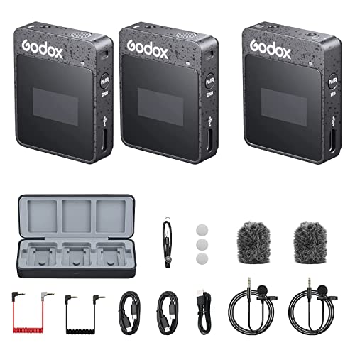 MoveLink II M2 Wireless Microphone | Compact 2-Person Wireless Microphone System for Cameras & Smartphones YouTube Recording | Black
