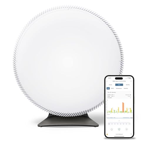 IQAir Atem X Smart Air Purifier for Large Room up to 1650 sq. ft., WiFi App Control, HyperHEPA Filters Wildfire Smoke, Viruses, Bacteria, Allergies, Asthma Triggers, Mold, Made in Germany