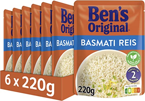 🔥 SELTEN SO GÜNSTIG (-50%) Ben's Original Express Reis Basmati 6 x 220g, Multipack
